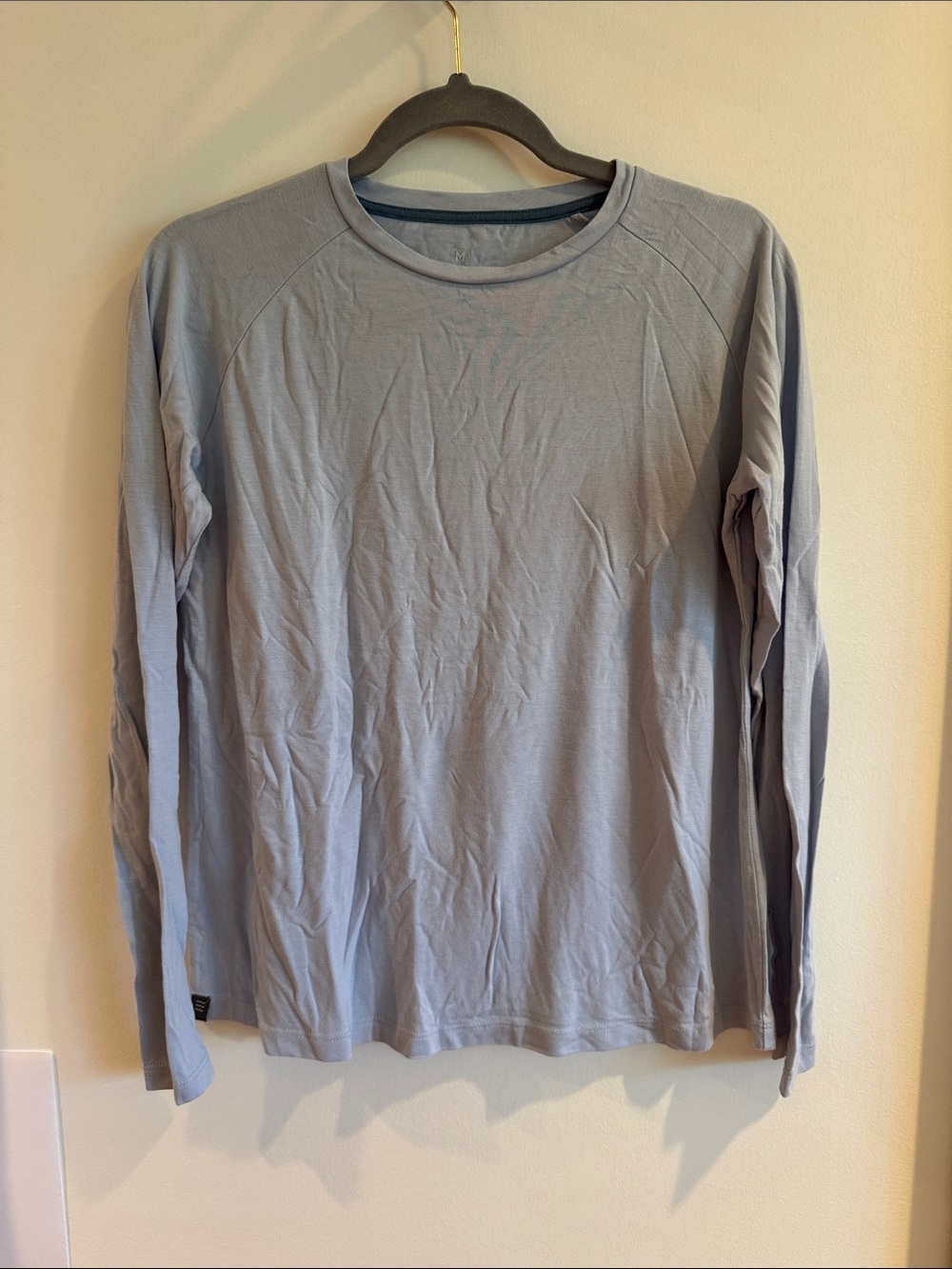 Free Fly Apparel Women’s Long Sleeve Crewneck Shirt - Light Blue